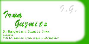 irma guzmits business card
